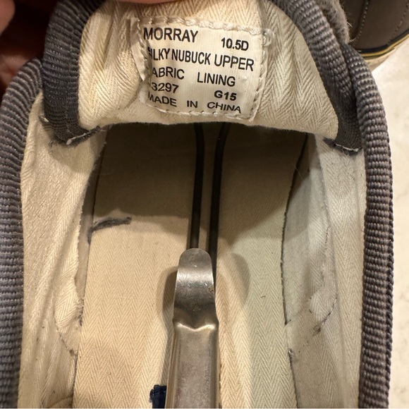 Polo Ralph Lauren Leather Low-Top Sneakers – Size 10.5 – Gray with Navy Trim - Picture 7 of 11